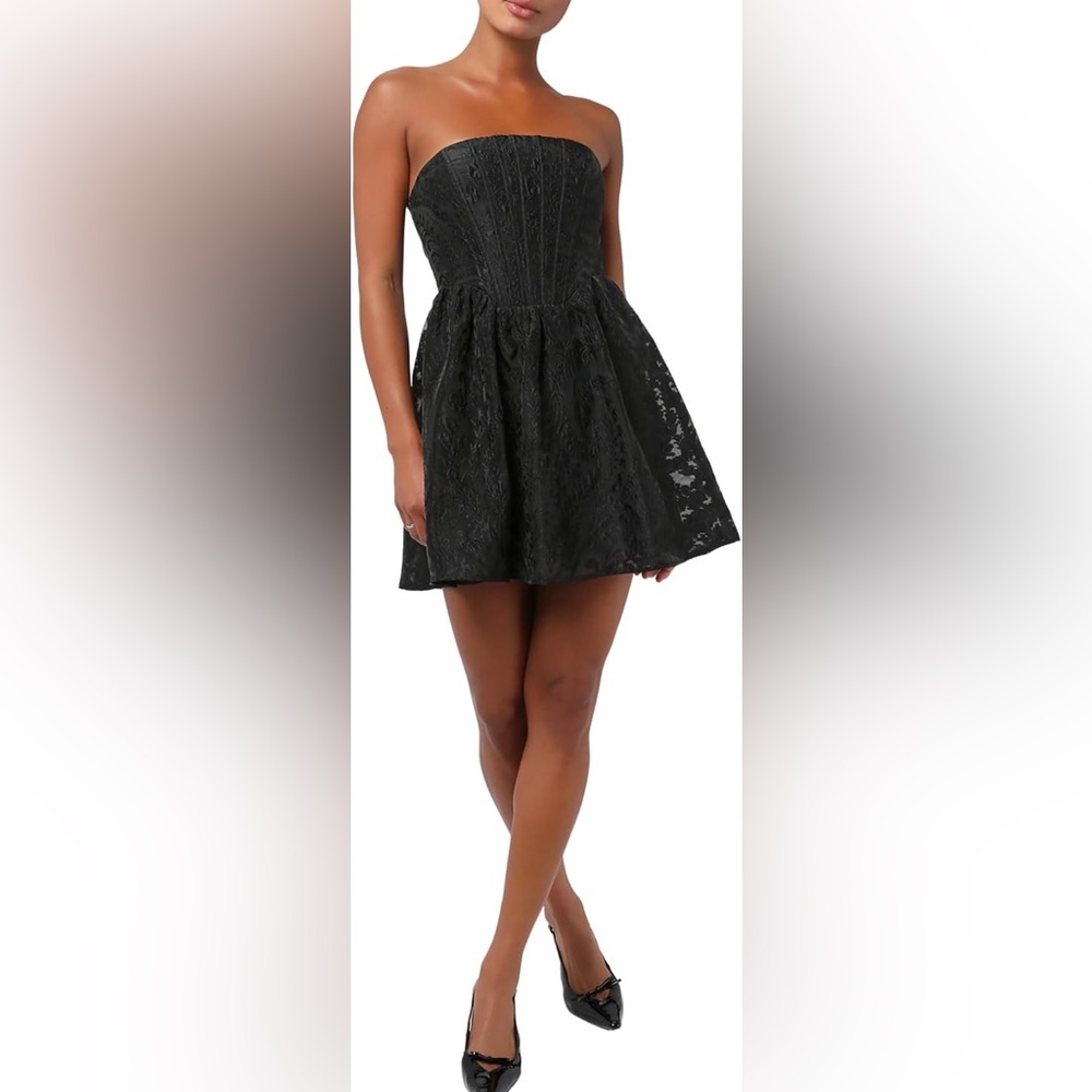 Lulu's Women’s Ayla Jacquard Mini Dress